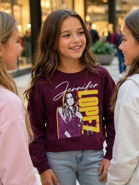 Girls Jennifer Lopez Crop Sweatshirt (small)